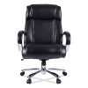 Alera Maxxis Series Big/Tall Bonded Leather Chair, Supports 500 Lb, 19.7" To 25" Seat Height, Black Seat/Back, Chrome Base