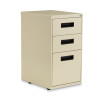 File Pedestal, Left Or Right, 3-Drawers: Box/Box/File, Legal/Letter, Putty, 14.96" X 19.29" X 27.75"