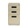 File Pedestal, Left Or Right, 3-Drawers: Box/Box/File, Legal/Letter, Putty, 14.96" X 19.29" X 27.75"