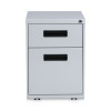 File Pedestal, Left Or Right, 2-Drawers: Box/File, Legal/Letter, Light Gray, 14.96" X 19.29" X 21.65"