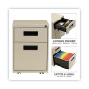 File Pedestal, Left Or Right, 2-Drawers: Box/File, Legal/Letter, Putty, 14.96" X 19.29" X 21.65"