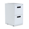 File Pedestal, Left Or Right, 2 Legal/Letter-Size File Drawers, Light Gray, 14.96" X 19.29" X 27.75"