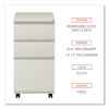File Pedestal With Full-Length Pull, Left Or Right, 3-Drawers: Box/Box/File, Legal/Letter, Putty, 14.96" X 19.29" X 27.75"