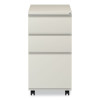 File Pedestal With Full-Length Pull, Left Or Right, 3-Drawers: Box/Box/File, Legal/Letter, Putty, 14.96" X 19.29" X 27.75"