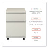 File Pedestal With Full-Length Pull, Left Or Right, 2-Drawers: Box/File, Legal/Letter, Putty, 14.96" X 19.29" X 21.65"
