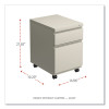 File Pedestal With Full-Length Pull, Left Or Right, 2-Drawers: Box/File, Legal/Letter, Putty, 14.96" X 19.29" X 21.65"