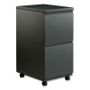 File Pedestal With Full-Length Pull, Left Or Right, 2 Legal/Letter-Size File Drawers, Charcoal, 14.96" X 19.29" X 27.75"