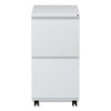 File Pedestal With Full-Length Pull, Left Or Right, 2 Legal/Letter-Size File Drawers, Light Gray, 14.96" X 19.29" X 27.75"