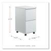 File Pedestal With Full-Length Pull, Left Or Right, 2 Legal/Letter-Size File Drawers, Light Gray, 14.96" X 19.29" X 27.75"
