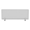 Polycarbonate Privacy Panel, 47w x 0.5d x 18h, Silver/Clear