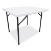 Square Plastic Folding Table, 36w X 36d X 29.25h, White