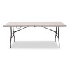 Fold In Half Plastic Folding Table, Rectangular, 72w x 29.63d x 29.25h, White