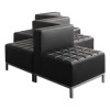 Alera Qub Series Ottoman, 26.38" x 21.5" x 17.5", Black