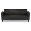 Alera Reception Lounge Sofa Series, Three-Cushion Sofa, 77" x 31.5" x 32", Black