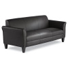 Alera Reception Lounge Sofa Series, Three-Cushion Sofa, 77" x 31.5" x 32", Black