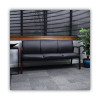 Alera Reception Lounge Wl Series 3-Seat Sofa, 65.13" x 26.13" x 33", Black