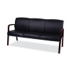 Alera Reception Lounge Wl Series 3-Seat Sofa, 65.13" x 26.13" x 33", Black