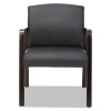 Alera Reception Lounge Wl Series Guest Chair, 24.21" x 24.8" x 32.67", Black Seat, Black Back, Espresso Base