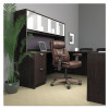 Alera Reception Lounge Wl Series Guest Chair, 24.21" x 24.8" x 32.67", Black Seat, Black Back, Espresso Base
