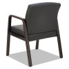 Alera Reception Lounge Wl Series Guest Chair, 24.21" x 24.8" x 32.67", Black Seat, Black Back, Espresso Base
