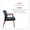 Alera Reception Lounge Wl Series Guest Chair, 24.21" x 24.8" x 32.67", Black Seat, Black Back, Mahogany Base