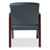 Alera Reception Lounge Wl Series Guest Chair, 24.21" x 24.8" x 32.67", Black Seat, Black Back, Mahogany Base