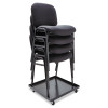 Stacking Chair Dolly, Metal, 320 Lb Capacity, 22.44" x 22.44" x 3.93", Black
