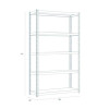 Steel Shelving Unit With Particleboard Shelves, Five-Shelf, 36w x 18d x 72h, Steel, Black