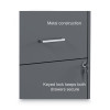 Soho Vertical File Cabinet, 2 Drawers: File/File, Letter, Charcoal, 14" X 18" X 24.1"