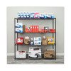 Ba Plus Wire Shelving Kit, Four-Shelf, 72w x 24d x 72h, Black Anthracite Plus