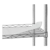 Three-Shelf Wire Cart With Liners, Metal, 3 Shelves, 450 Lb Capacity, 24" x 16" x 39", Silver