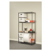 Wire Shelving Starter Kit, Four-Shelf, 36w X 18d X 72h, Black Anthracite