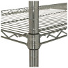 Nsf Certified Industrial Four-Shelf Wire Shelving Kit, 36w x 18d x 72h, Silver