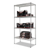 Nsf Certified Industrial Four-Shelf Wire Shelving Kit, 36w x 18d x 72h, Silver