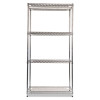Nsf Certified Industrial Four-Shelf Wire Shelving Kit, 36w x 18d x 72h, Silver