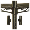 Nsf Certified Industrial Four-Shelf Wire Shelving Kit, 36w x 24d x 72h, Black