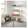 Nsf Certified Industrial Four-Shelf Wire Shelving Kit, 48w x 18d x 72h, Silver