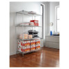 Nsf Certified Industrial Four-Shelf Wire Shelving Kit, 48w x 18d x 72h, Silver