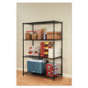 Nsf Certified Industrial Four-Shelf Wire Shelving Kit, 48"w x 24"d x 72"h, Black