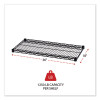 Industrial Wire Shelving Extra Wire Shelves, 36w X 18d, Black, 2 Shelves/Carton