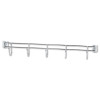 Hook Bars For Wire Shelving, Five Hooks, 24" Deep, Silver, 2 Bars/Pack