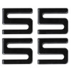 Wire Shelving S Hooks, Metal, Black, 4 Hooks/Pack