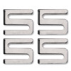 Wire Shelving S Hooks, Metal, Silver, 4 Hooks/Pack