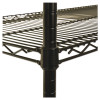 Nsf Certified 4-Shelf Wire Shelving Kit With Casters, 48w X 18d X 72h, Black