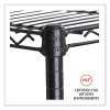 5-Shelf Wire Shelving Kit With Casters And Shelf Liners, 36w X 18d X 72h, Black Anthracite