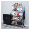 5-Shelf Wire Shelving Kit With Casters And Shelf Liners, 48w X 18d X 72h, Silver