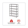 Nsf Certified 6-Shelf Wire Shelving Kit, 48w X 18d X 72h, Black Anthracite