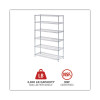 Nsf Certified 6-Shelf Wire Shelving Kit, 48w X 18d X 72h, Silver