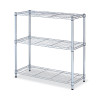 Residential Wire Shelving, Three-Shelf, 36w X 14d X 36h, Silver