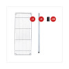 Residential Wire Shelving, Three-Shelf, 36w X 14d X 36h, Silver
